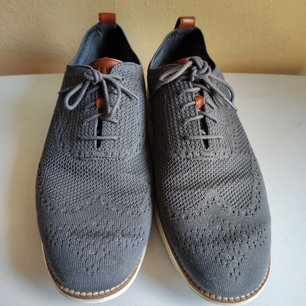 Cole Haan Original Zero Grand Gray Stitchlite Wingtip Oxford Men's Sz 13 Casual